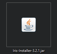 Iris Installer file on desktop