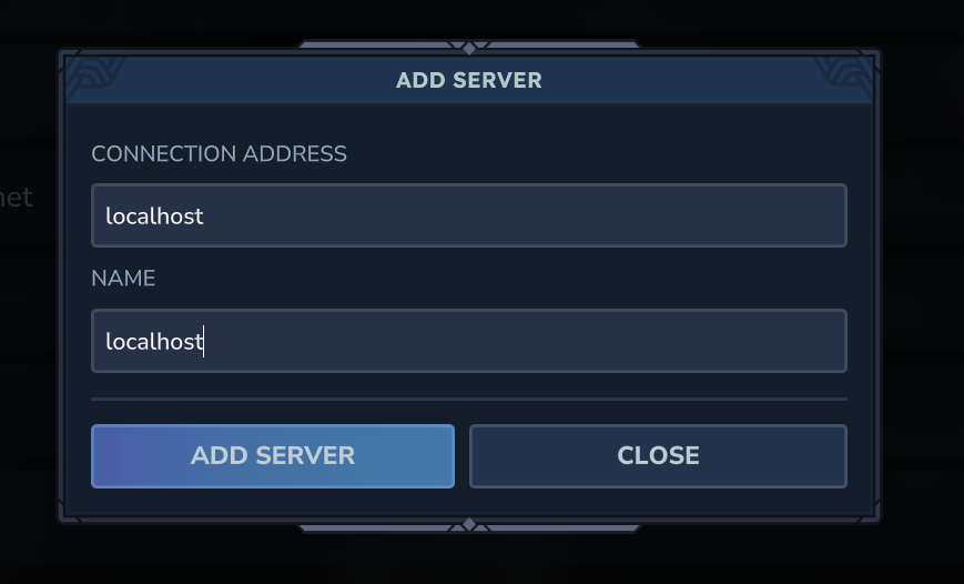 Add Localhost