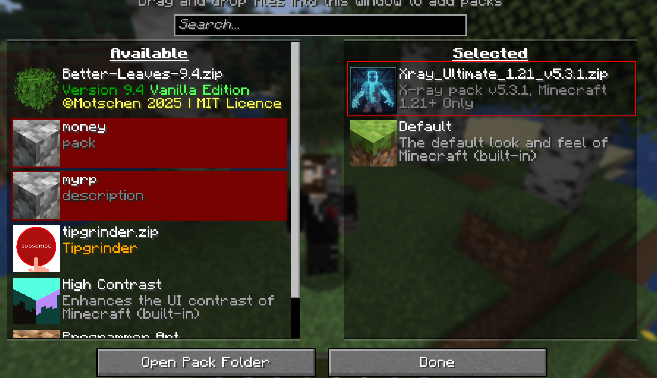 Activating pack